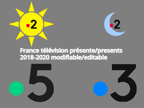 France télévision présente/presents 2018-2020 modifiable/editable
