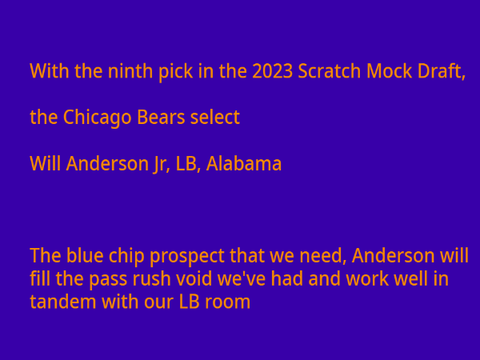 Mock draft pick