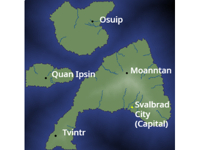 Map of U.P.R. Svalbrad