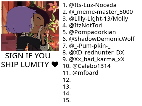 ❤ SIGN IF YOU SHIP LUMITY (LUZ X AMITY) ❤ remix remix remix remix remix remix remix remix rem… remix