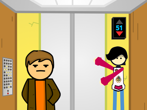 Add Yourself Waiting in the Elevator Alex