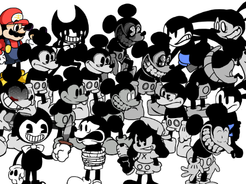 Fallen popularity Funkin All sprites
