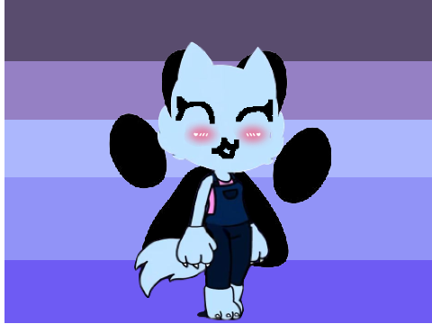me in gacha club with fanmade furry fandom flag