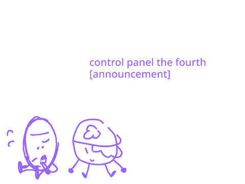 control panel 4 [announcement, read instructions]