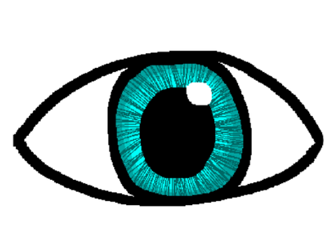 Second eye drawing, (Blue)