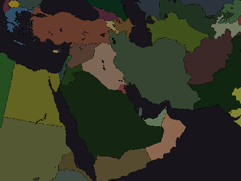Map of the Middle East 