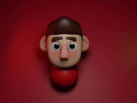 I Made a 3d head Using Blender!