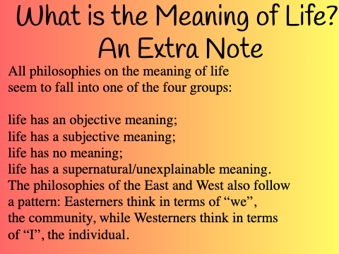 Philosophy Groupings + "I", "We" Groupings