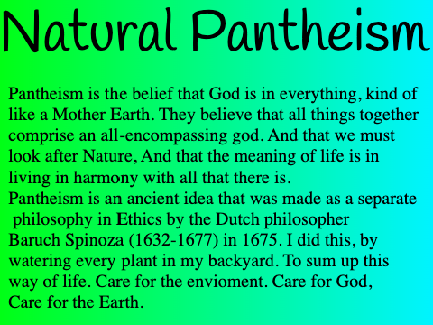Natural Pantheism