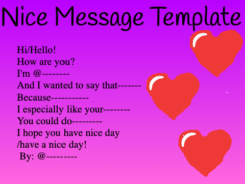 Nice Message Template