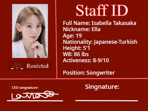 Isabella Takasaka - Staff ID
