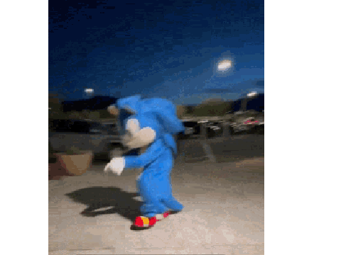 Sonic hitting the griddy