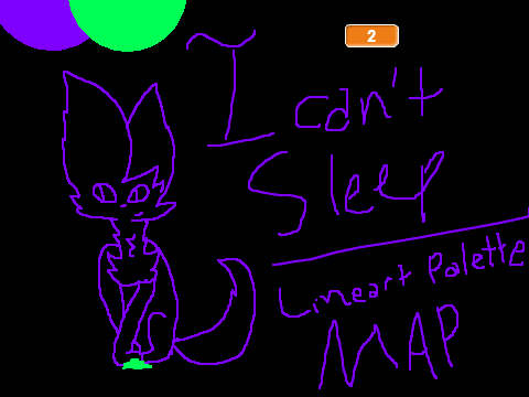I Can't Sleep Lineart Palette MAP, CLOSED