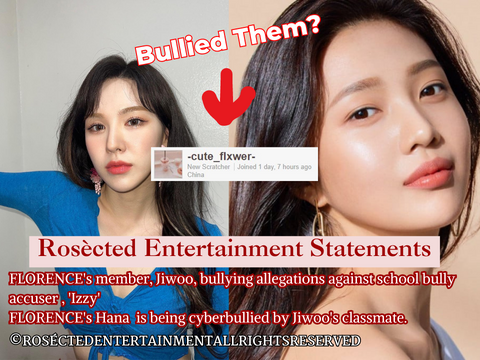 ROSÉCTED ENT. STATEMENTS #1 (FLORENCE'S JIWOO AND HANA BEING BULLIED?)