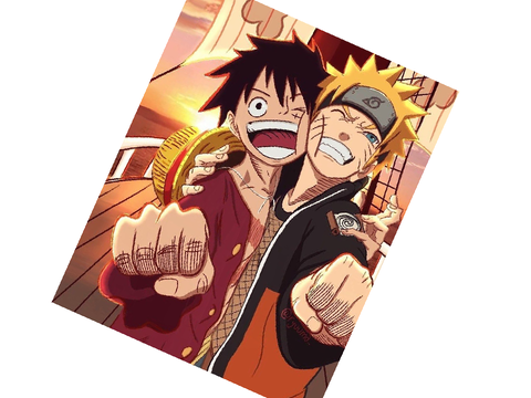 Luffy and Naruto best friends