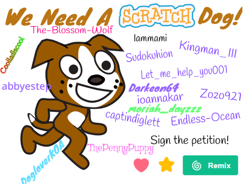 Petition to add a Scratch Dog!  remix this!