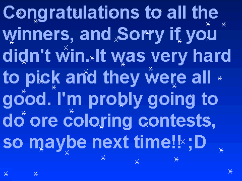Christmas kitty coloring contest- Winners!