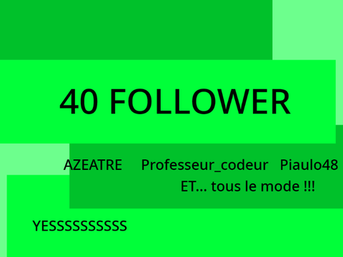 40 followers !!!!