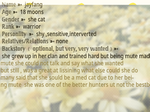 [Open] ❈ DaisyClan ❈ || Rp ref sheet remix
