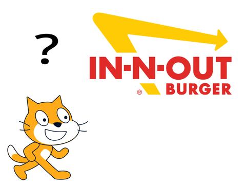 Scratch cat eats at in and out