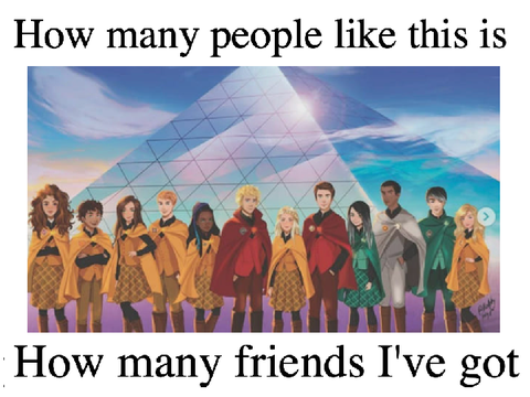 How many people like this is how many friends I've got