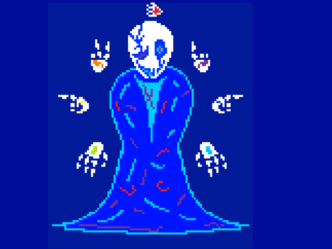 Q!gaster pixel art