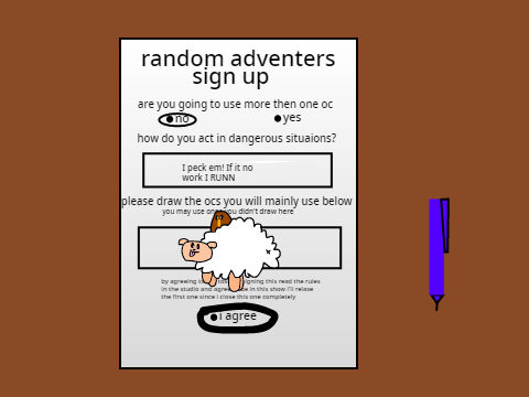 random adventures sign up (open) remix