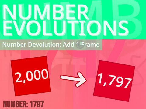 Number Devolution: Add 1 Frame | 2,000 → 1,797