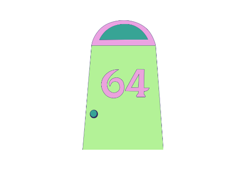 64 Zoo Lane Door Vector