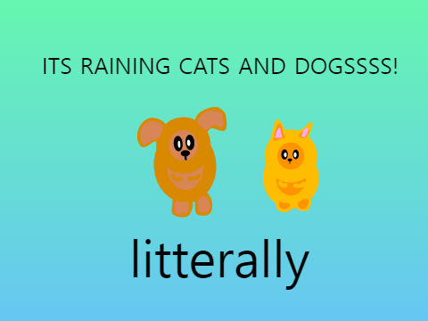ITS RAINING CATS AND DOGS! (Literally)