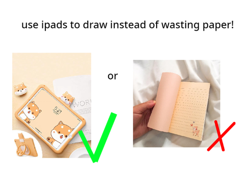 use ipads instead (❤ ω ❤)