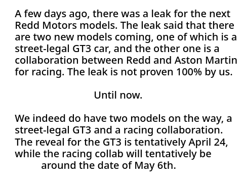 New Redd Motors Models Leaked!