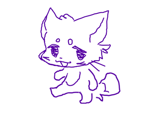 chibi cat sketch ((new style!!!