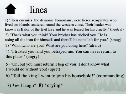 Voice auditions for tales not forgotten