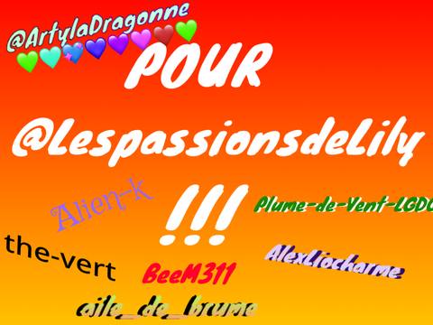 Pour @LespassionsdeLily ! ↠REMIX ET SIGNE↢ remix remix remix remix remix remix