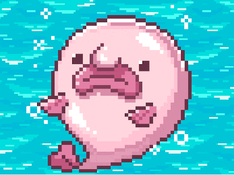 Pixel Blobfish Sprite (With Water :D)