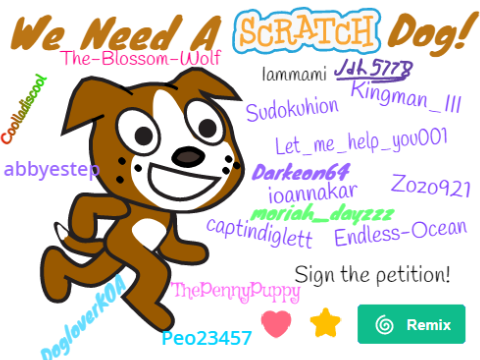 Petition to add a Scratch Dog!  remix this! remix remix