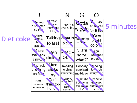 ADHD Bingo