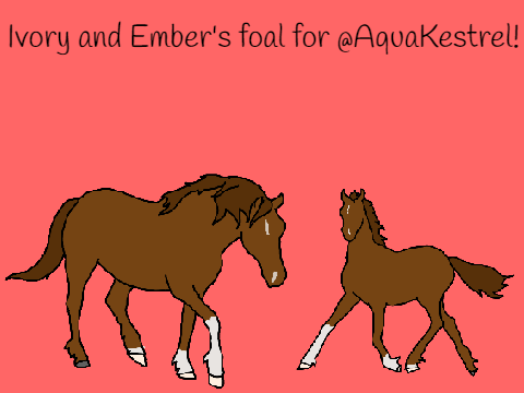 Ivory and Ember's Foal for @AquaKestrel