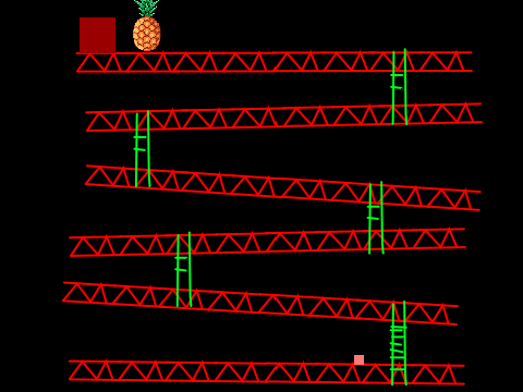 Donkey Kong, But in the style of Big Tower Little Square