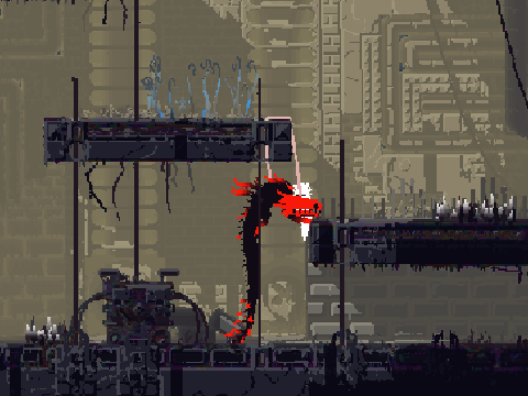 Deadliest lizard in Rainworld cannot escape the force of slugcats tongue