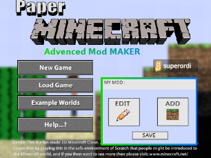Paper Minecraft Advanced Mod Maker ! WIP