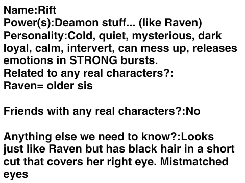 Character UPDATE!!!