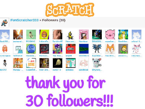 Thank you for 30 followers!!!