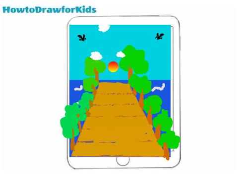 Sunrise Drawing/@CreativeNavitha