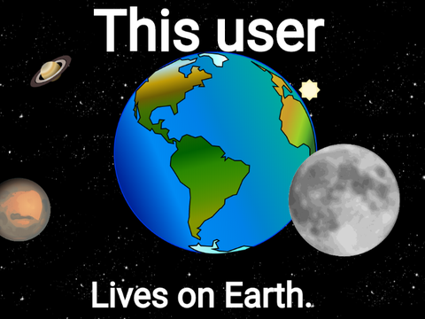 This suser lives on earth 