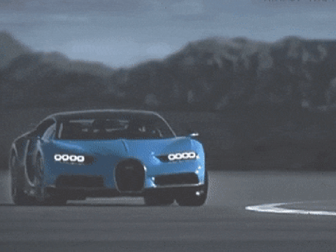 Bugatti drifts