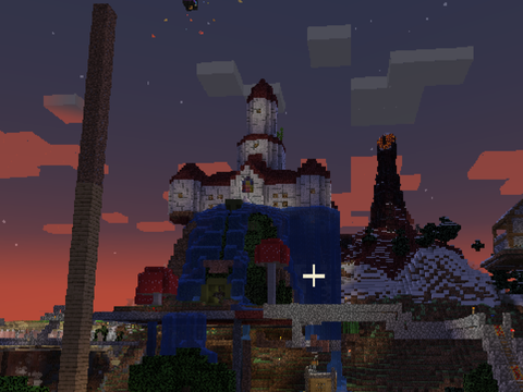 Peach's castle in minecraft :0