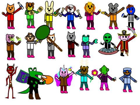 Re-re-designed critter cart deluxe cast