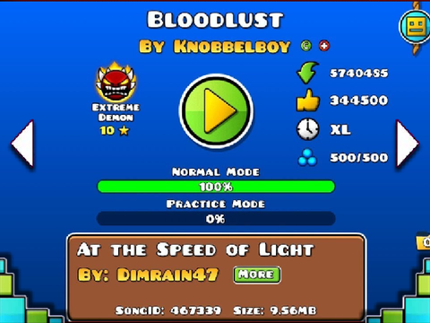 Geometry Dash Bloodlust easy